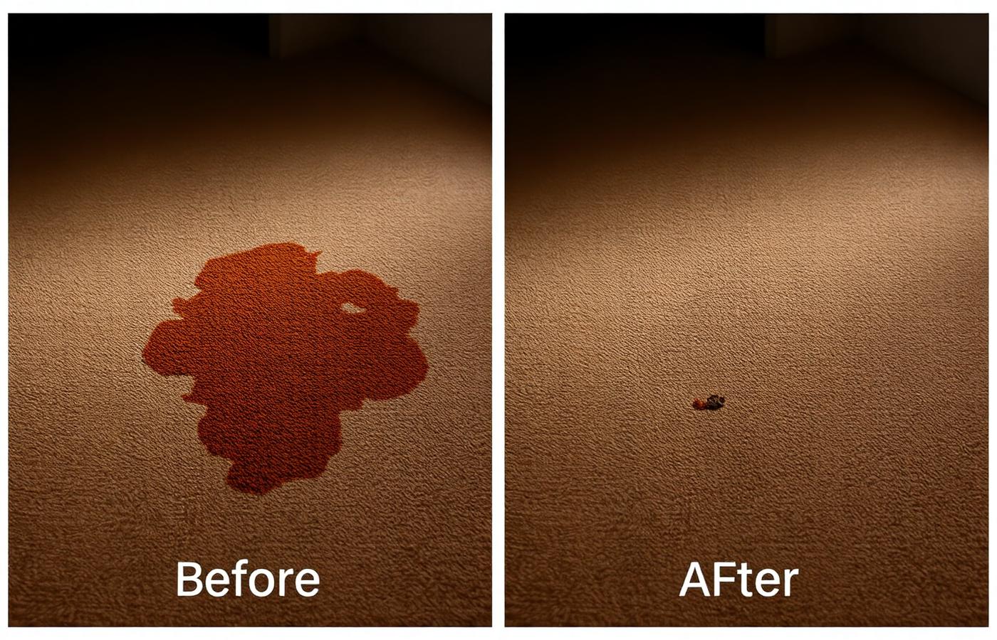 Deep Carpet Stain Removal — before and after cleaning by SS Cleaning Solutions Wales